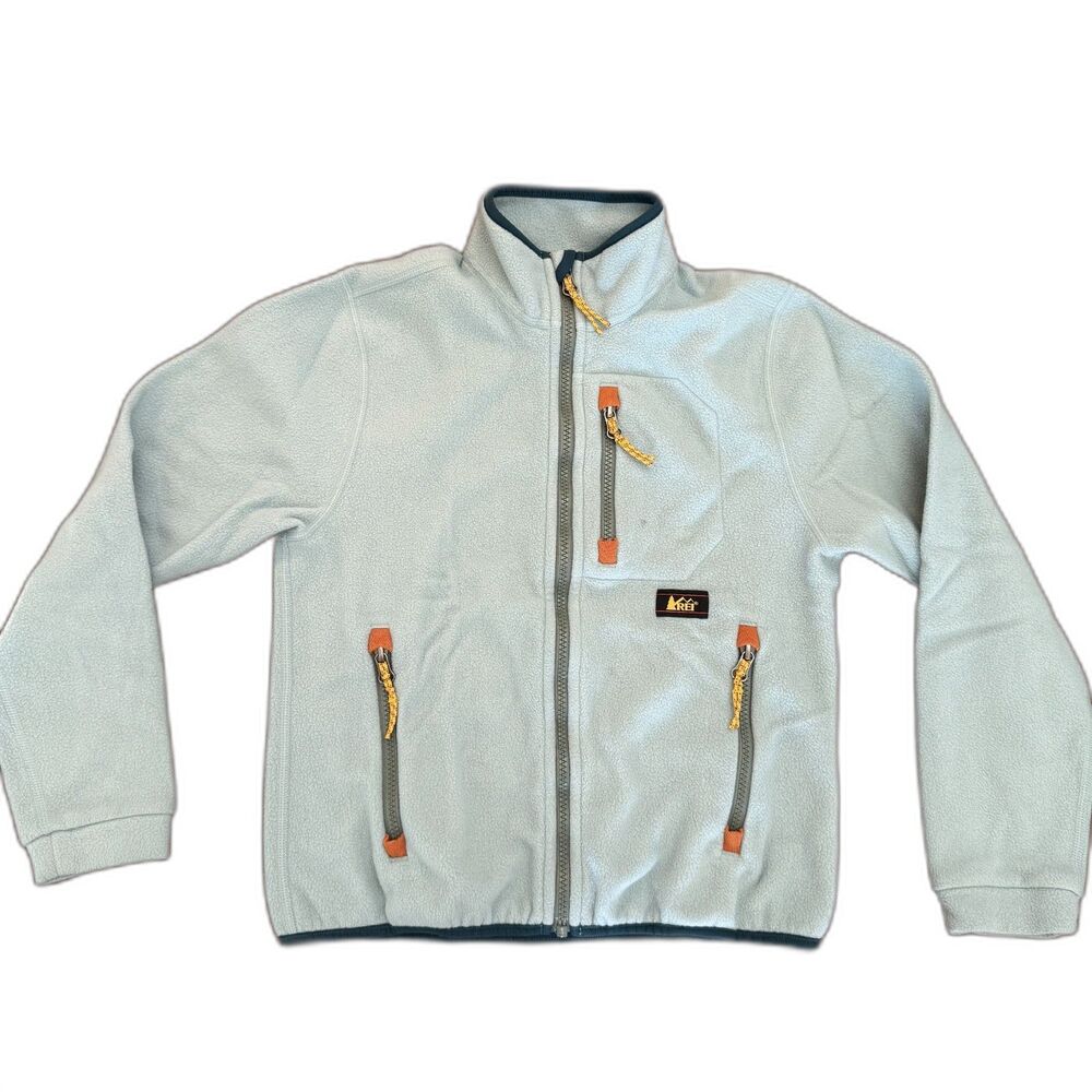 REI Co-Op Trailsmith Polartec Fleece Zip Up Jacket Kids M 10-12 Outdoor Warm